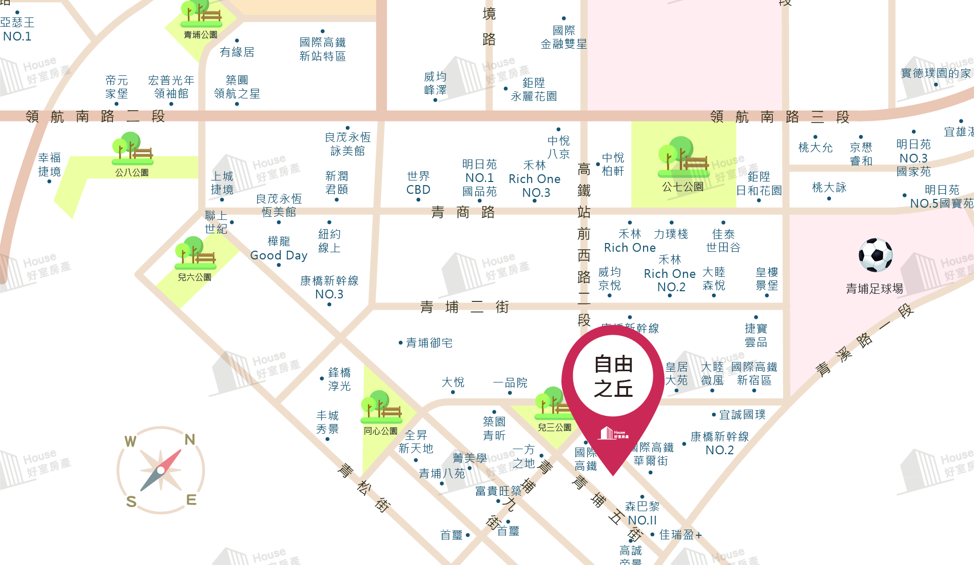 和發自由之丘 地圖