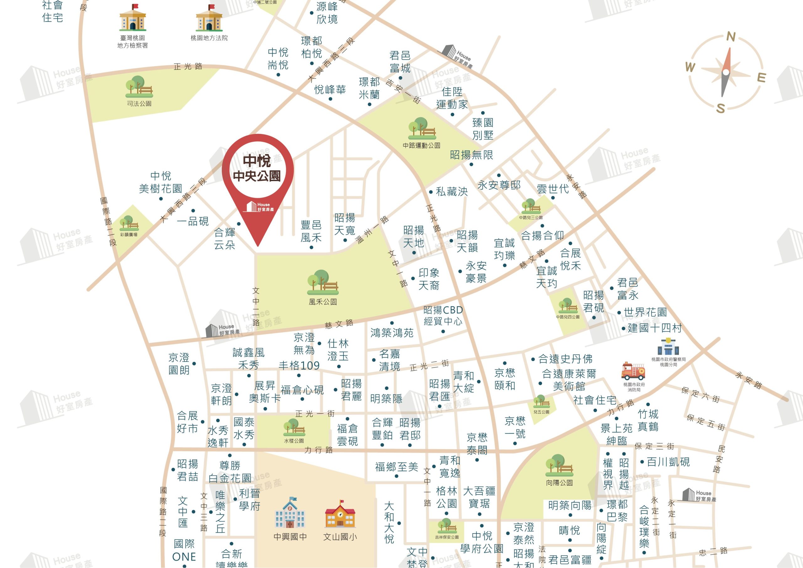 中悅中央公園地圖