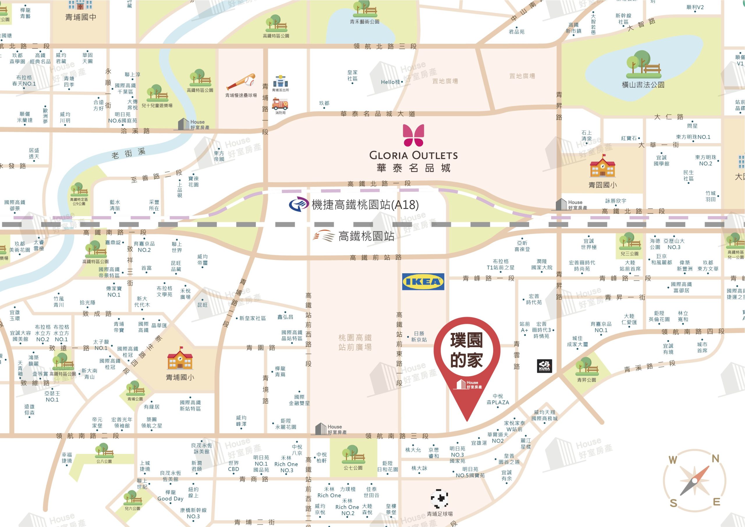 璞園的家 地圖壓浮水